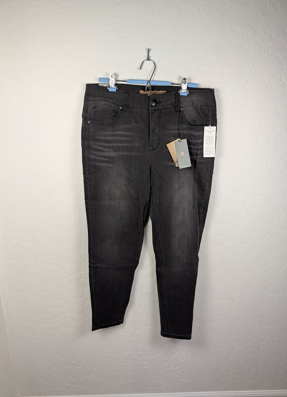 NWT Melissa McCarthy Seven7  Pencil Stretch Jeans, Women's Plus 16W Black